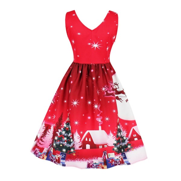 Chic Halloween Sleeveless Skater Dress
